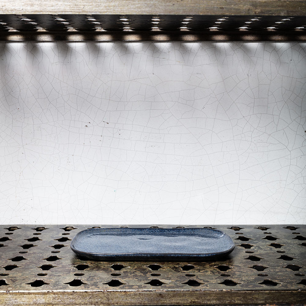Assiette plate en grès n°2 - Orage