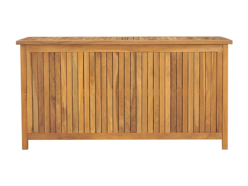 Baúl de jardín madera maciza de teca 114x50x58 cm
