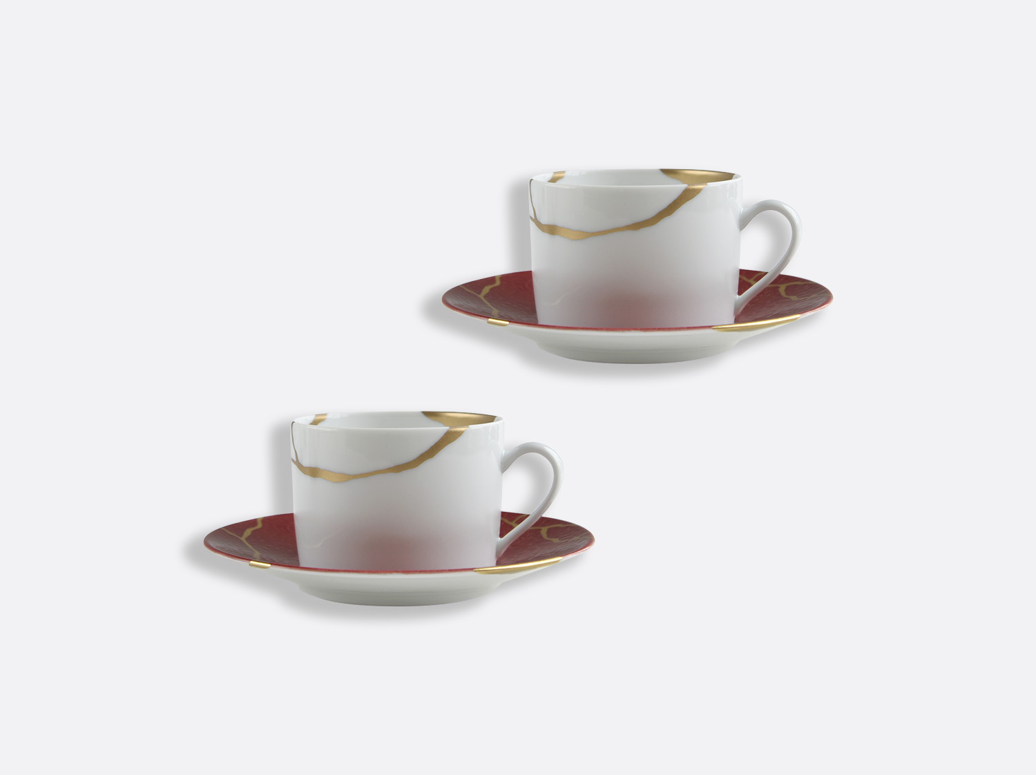 Coffret de tasses et soucoupes thé 15 cl Rouge Empereur