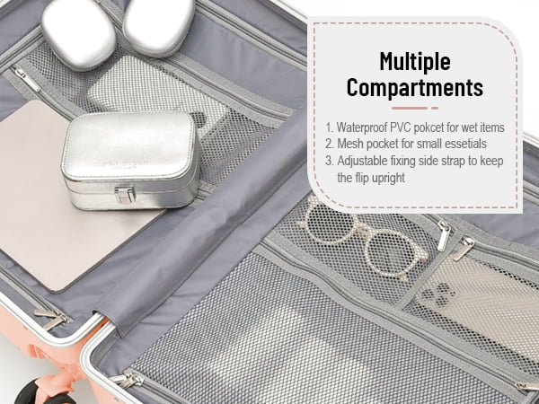 22 Inch TSA Lock Luggage with for Kids& Adult,Check in Lockable Spinner Wheels Free Luggage Cover and Safety Seatbelt Travel Suitcase - Image 30