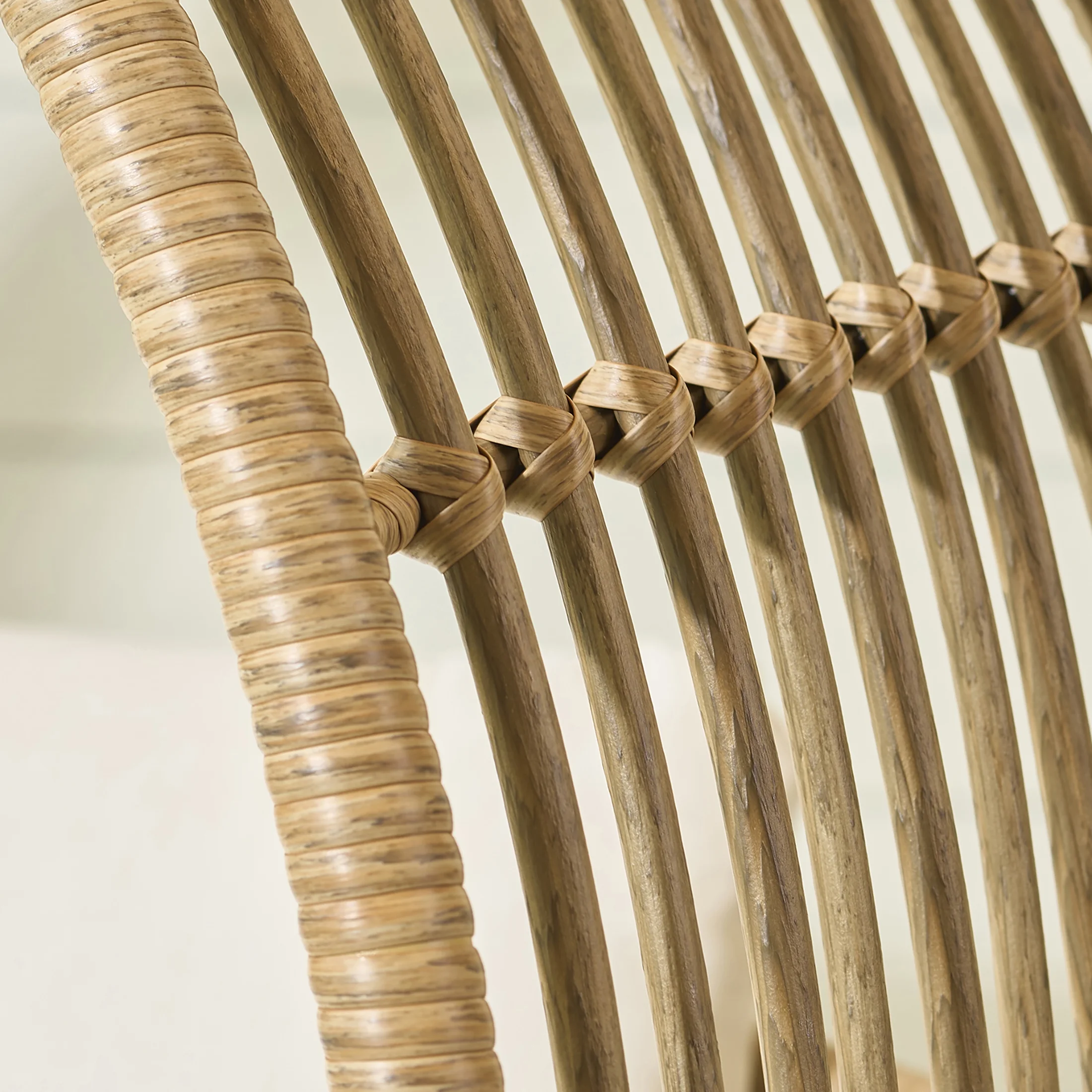 Better Homes & Gardens Bellamy Round Wicker Outdoor Lounge Chair, Beige - Image 3