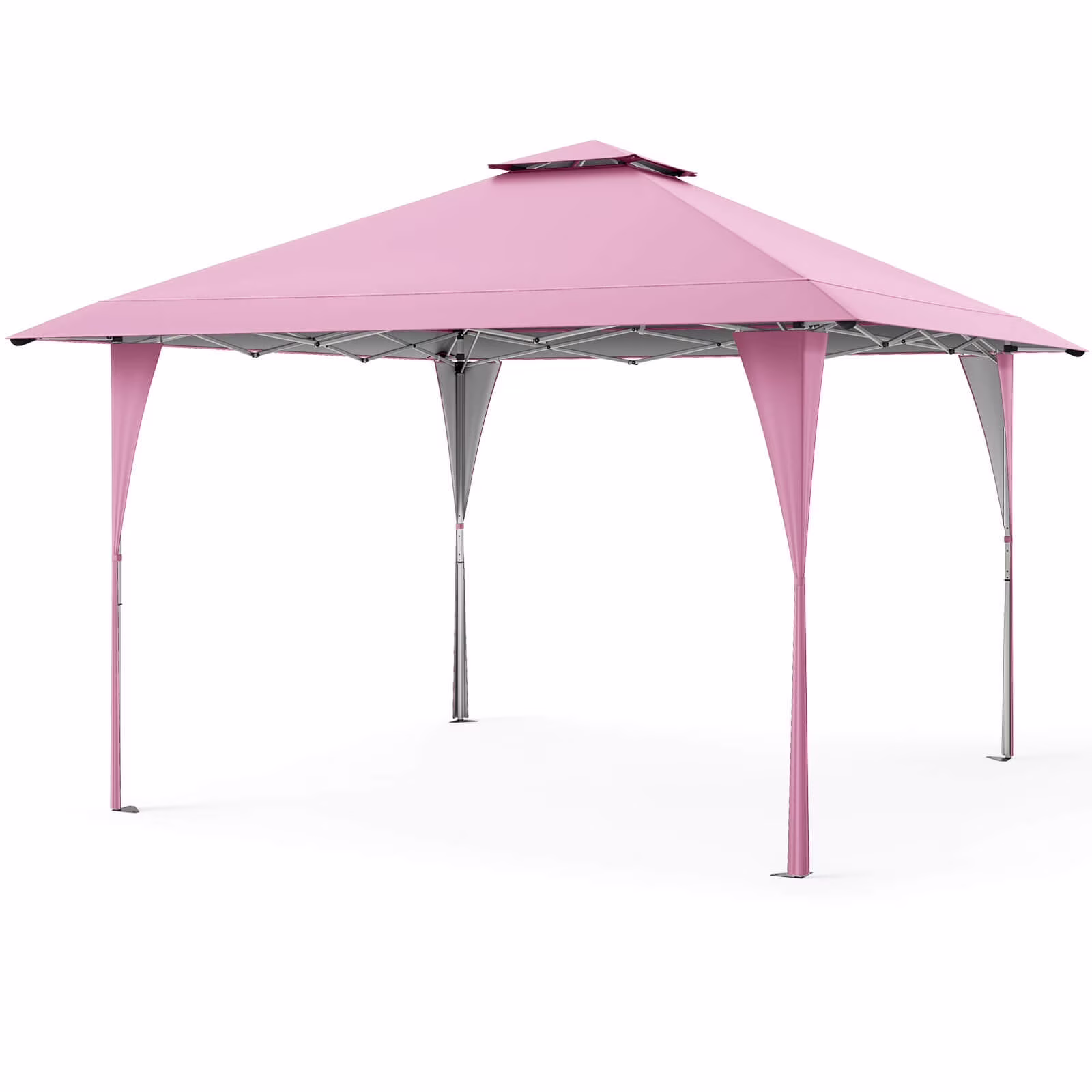 Costway 13 X 13 FT Pop up Gazebo Outdoor Canopy Tent with Portable Carrying Bag 8 Stakes Gray