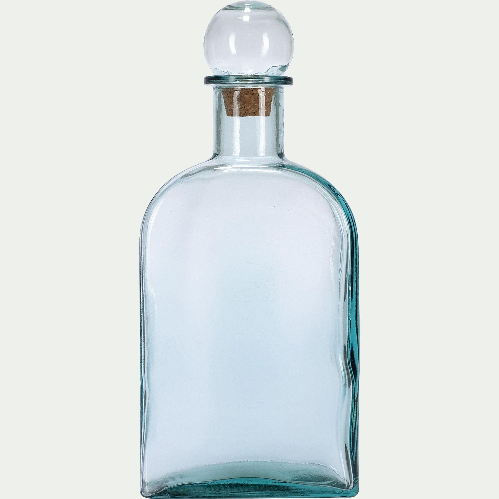 MENDOZA - Bouteille décorative en verre recyclé H45cm - transparent
