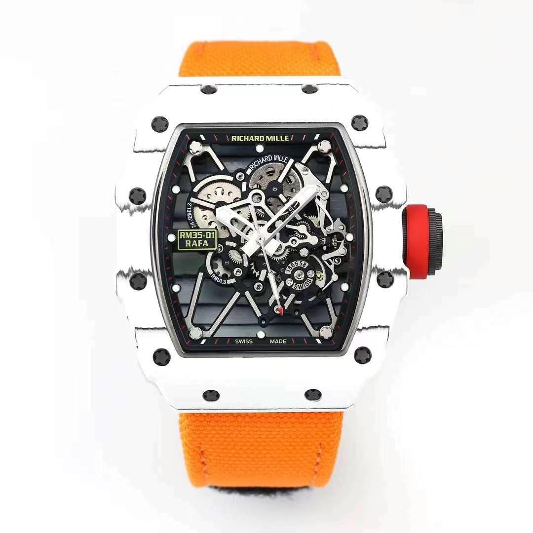 Replica Richard Mille RM 35-01 Rafael Nadal White NTPT Carbon Case