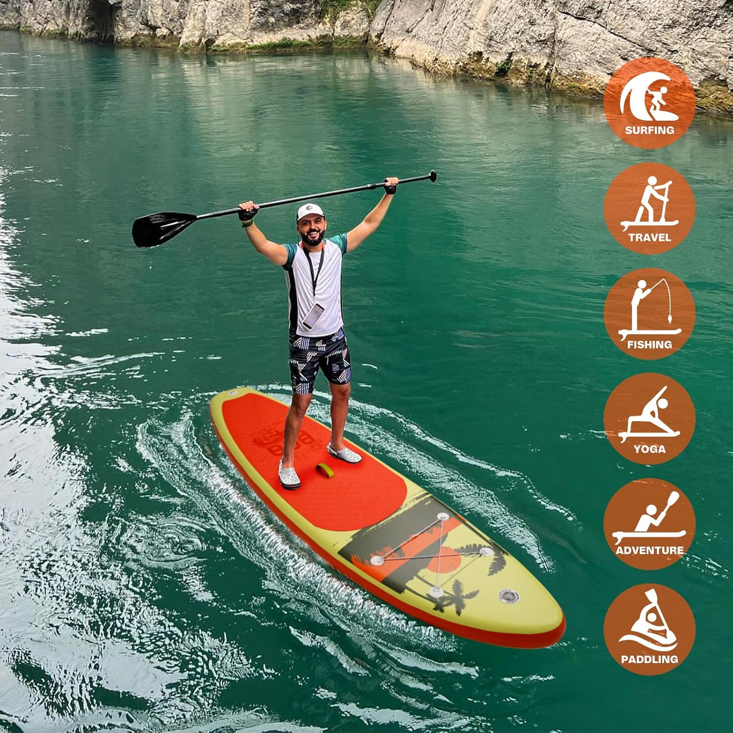 FunWater Inflatable Stand Up Paddle Board, 11 ft x 32 in x 6 in - SUP Paddle Accessories - Image 113 FunWater Inflatable Stand Up Paddle Board, 11 ft x 32 in x 6 in - SUP Paddle Accessories - Image 113