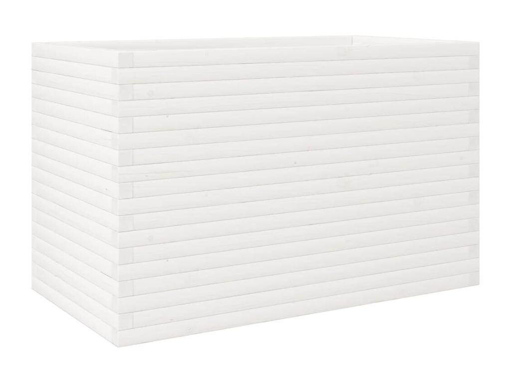 Jardinera madera maciza de pino blanco 110x60x68,5 cm