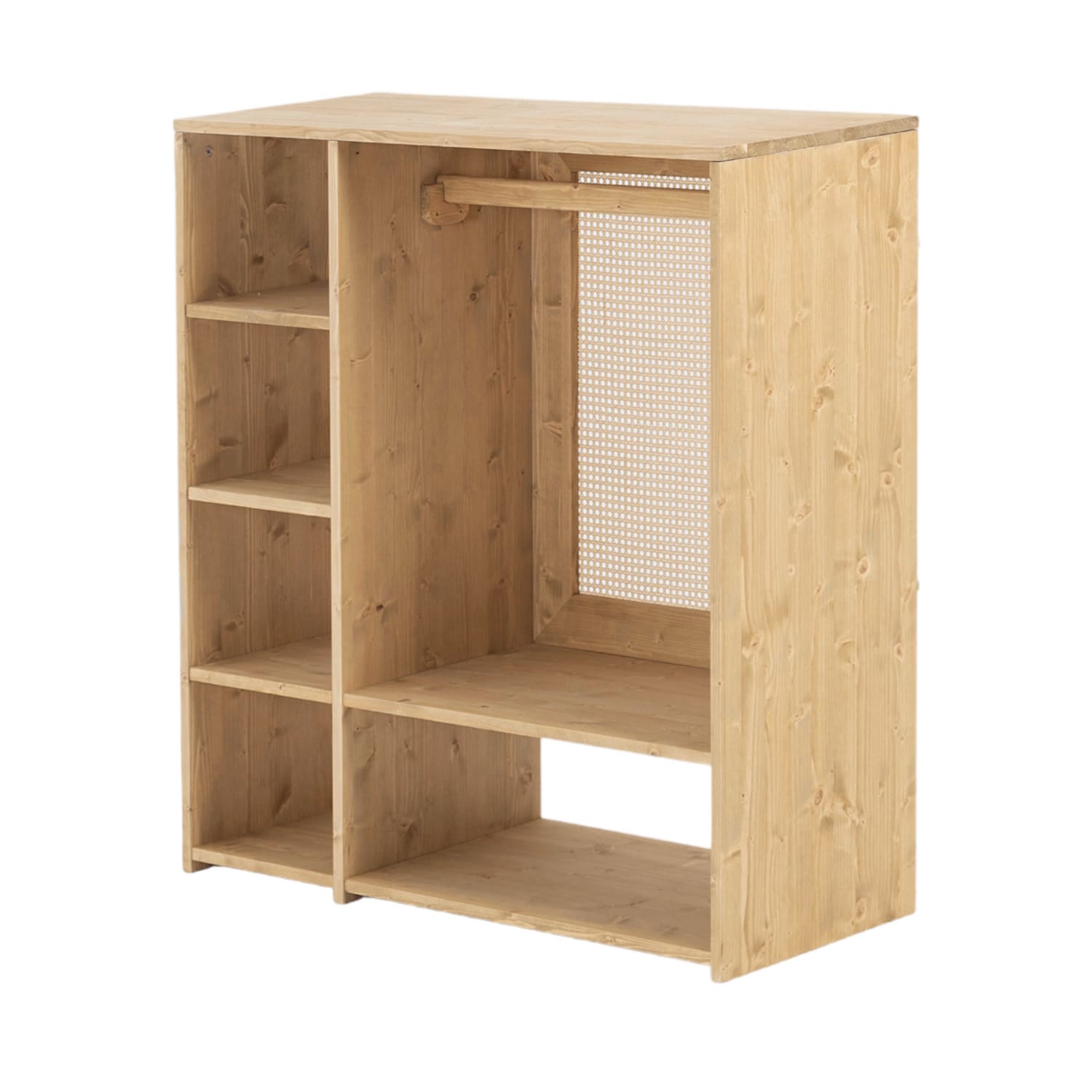 Armario Montessori en madera natural de color claro nj4867y4