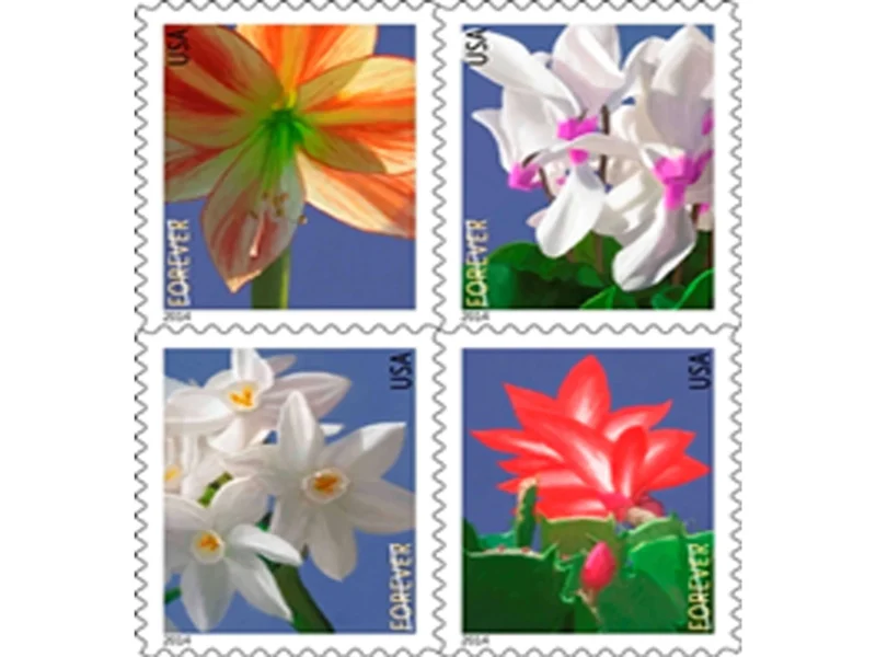 2014 Winter Flowers Forever Stamps - First-Class Postage Booklet(25 Booklets of (500 Pcs))