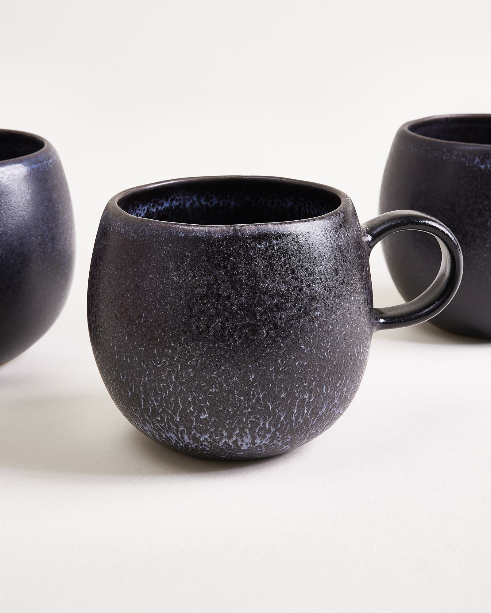 Turmalina Tasse groß schwarz 4er-Set