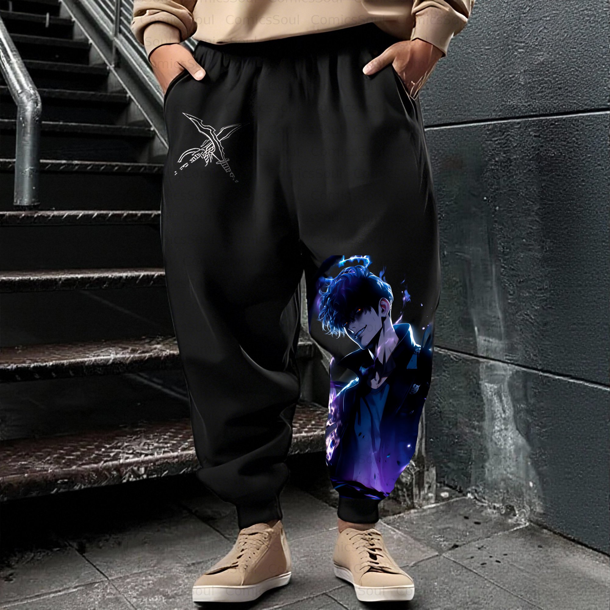Unisex Casual Anime Streetwear Pant