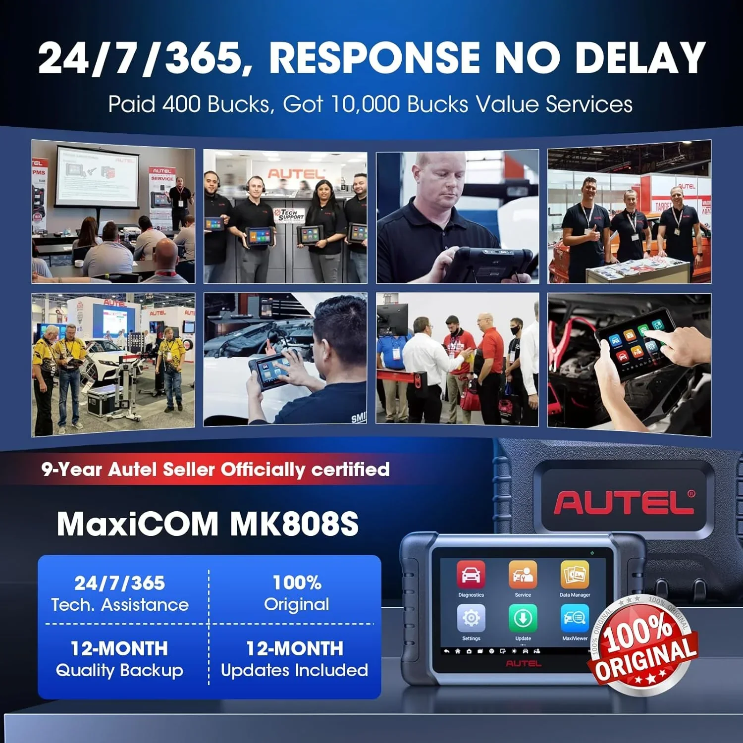 Autel MaxiCOM MK808S Automotive Diagnostic Scanner With 7-inch LCD Touchscreen - Image 9 Autel MaxiCOM MK808S Automotive Diagnostic Scanner With 7-inch LCD Touchscreen - Image 9