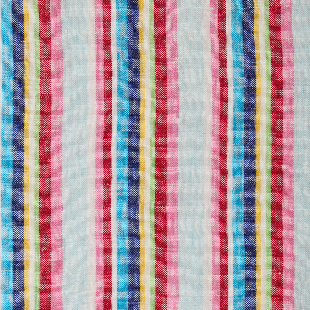 Coussin rectangle en lin lavé - Rayures Parasol
