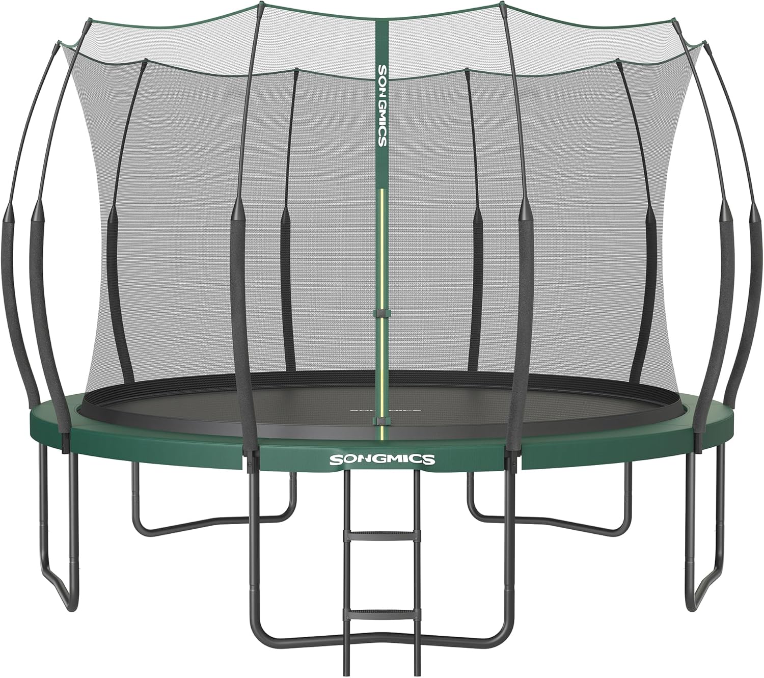 WAYFAIR SONGMICS Springless Trampoline ? 366 Cm, Outdoor Trampoline For Children, Elastic Ropes, Safety Net With Zipper, Fiberglass Poles, Safe, Quiet
