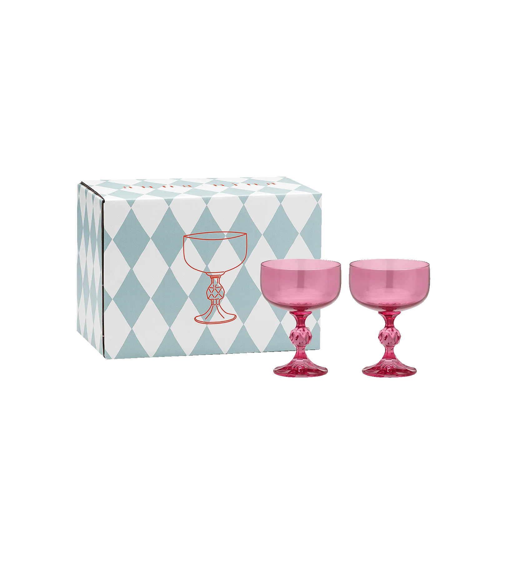 Rose Cocktail Glass Set of 2
