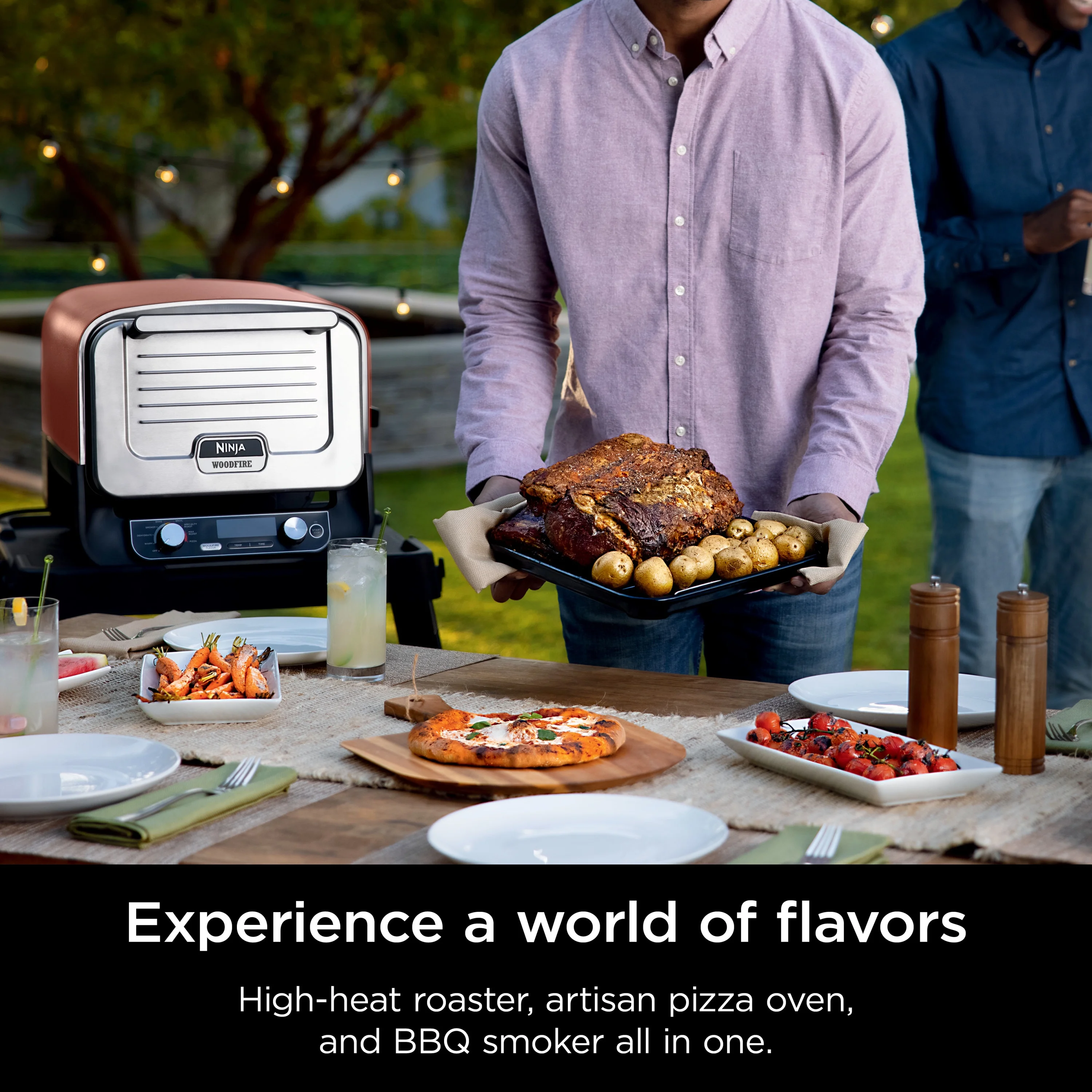 Ninja Woodfire? Pizza Oven, 8-in-1 outdoor oven, 5 Pizza Settings, Ninja Woodfire? Technology, up to 700-F heat, BBQ smoker, electric - Image 10