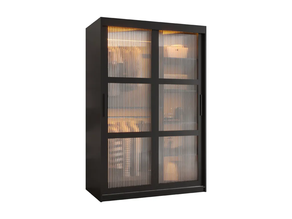 ARMARIO FLUTES DE PUERTAS CORREDERAS 200/120/62 2 puertas (negro) LQUO23381