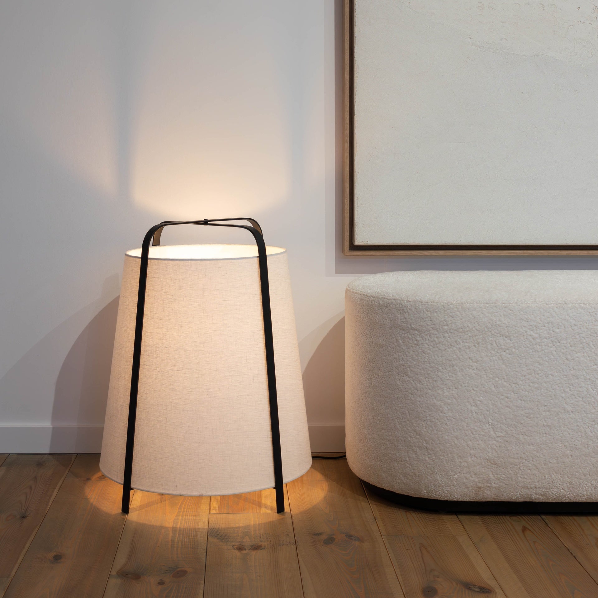 Atmooz Vloerlamp Hazel - Zwart & Wit - Dimbaar