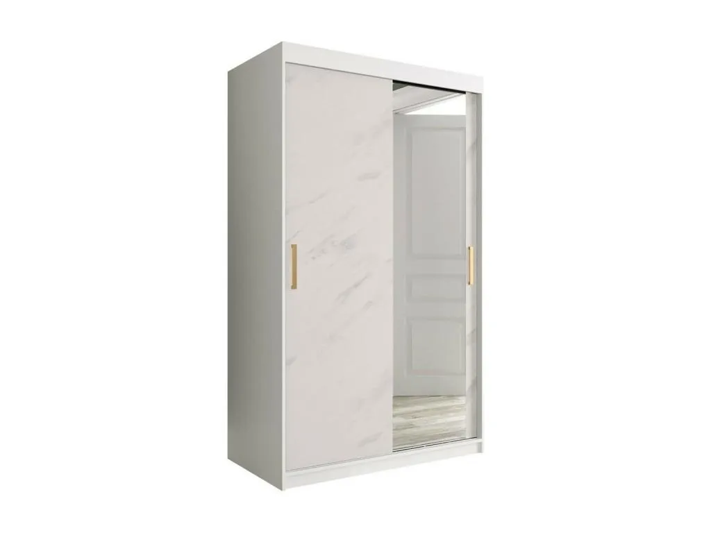Armario Decounico 259 Mármol blanco | Mate blanco 200x120x62cm Número de estantes - 5.00