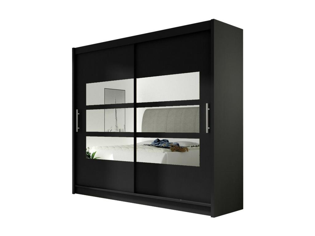 Armario Joliven 101 Negro 215x180x58cm Puertas de armario Correderas