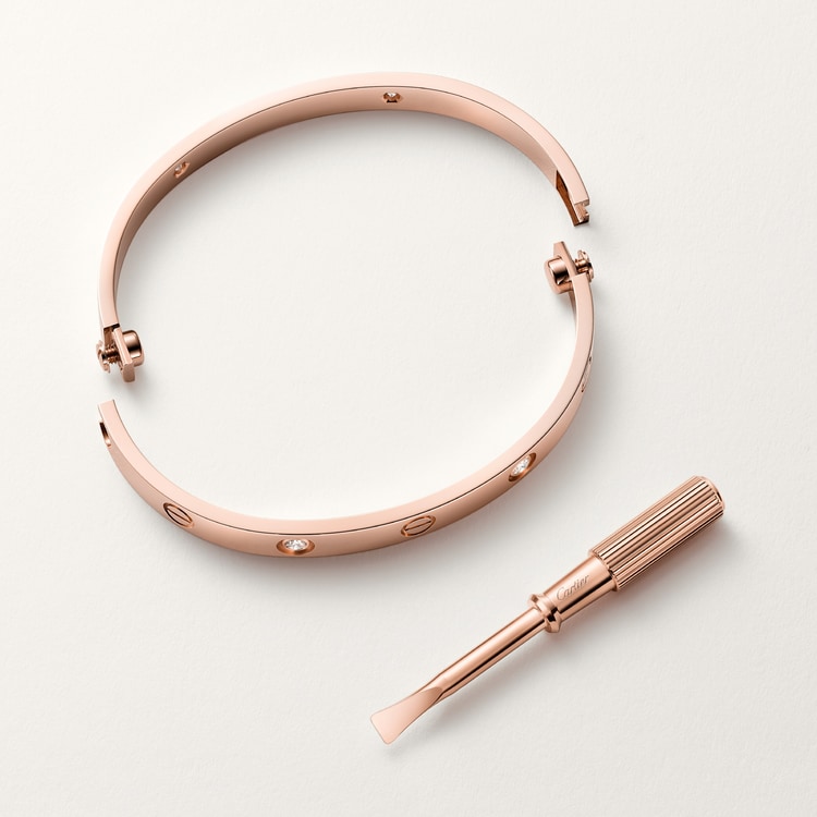 Replicate LOVE bracelet, classic model, 4 diamonds(1:1 replica) - Original Replica Club