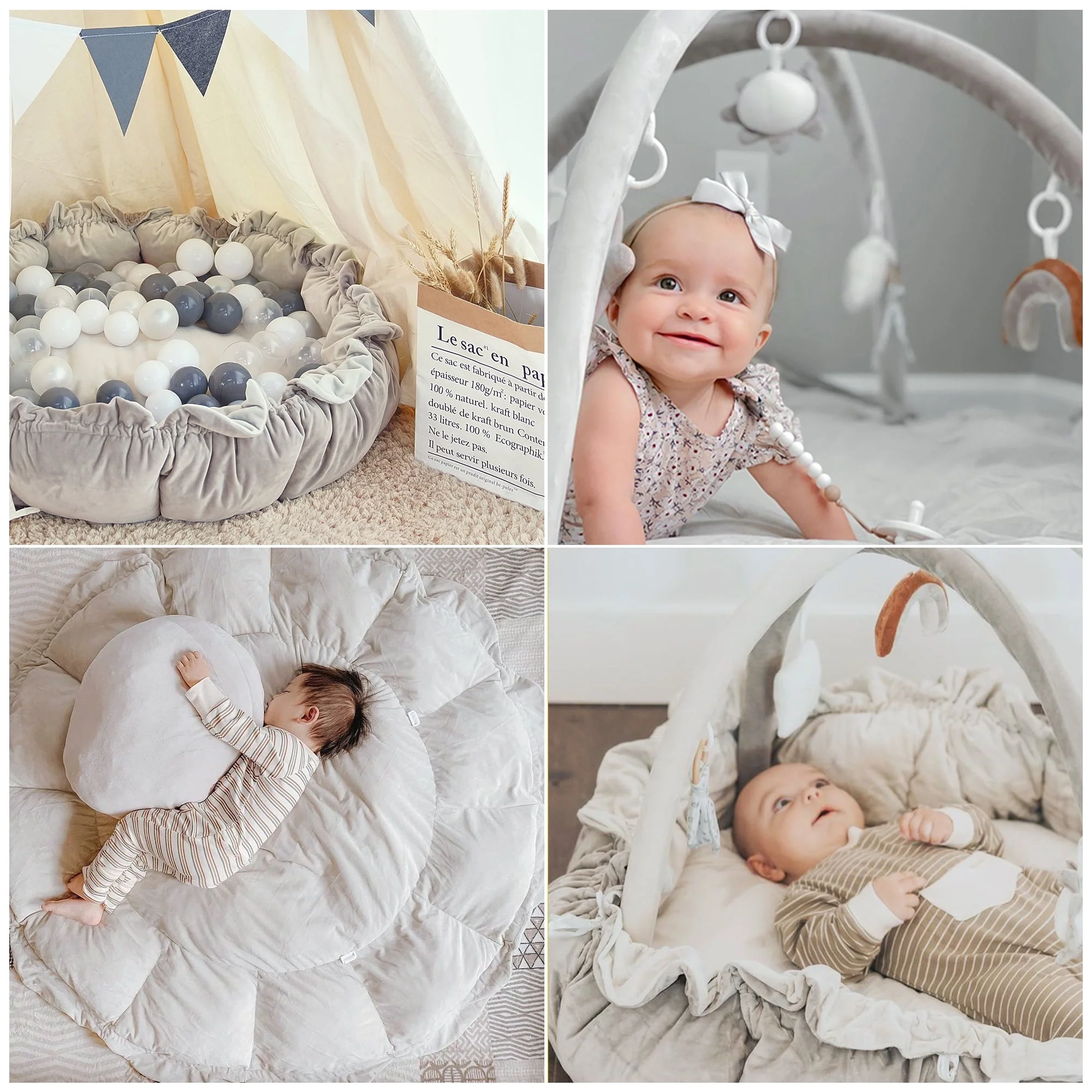 5-in-1 Thick & Plush Play Gym, Convertible Stage-Based Developmental Activity Gym & Play Mat from Baby to Toddler, Ball Pit, Pet Cushion, Balls are not Included - Image 2
