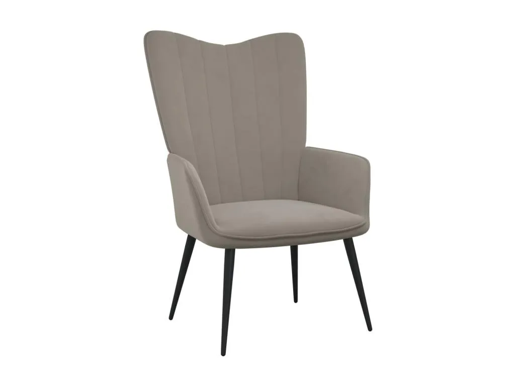 Sillón de relajación Terciopelo gris claro