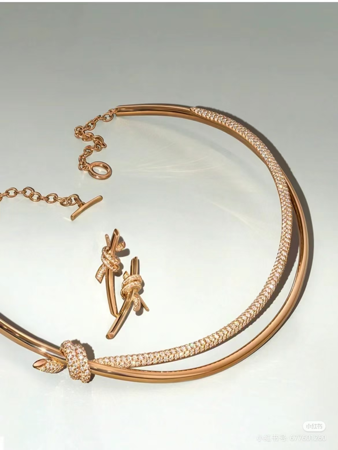 Tiffany Knot Double Row Hinged Necklace - Original Replica Club