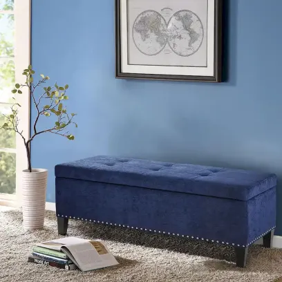Madison Park Shandra II Tufted Soft Close Storage Bench