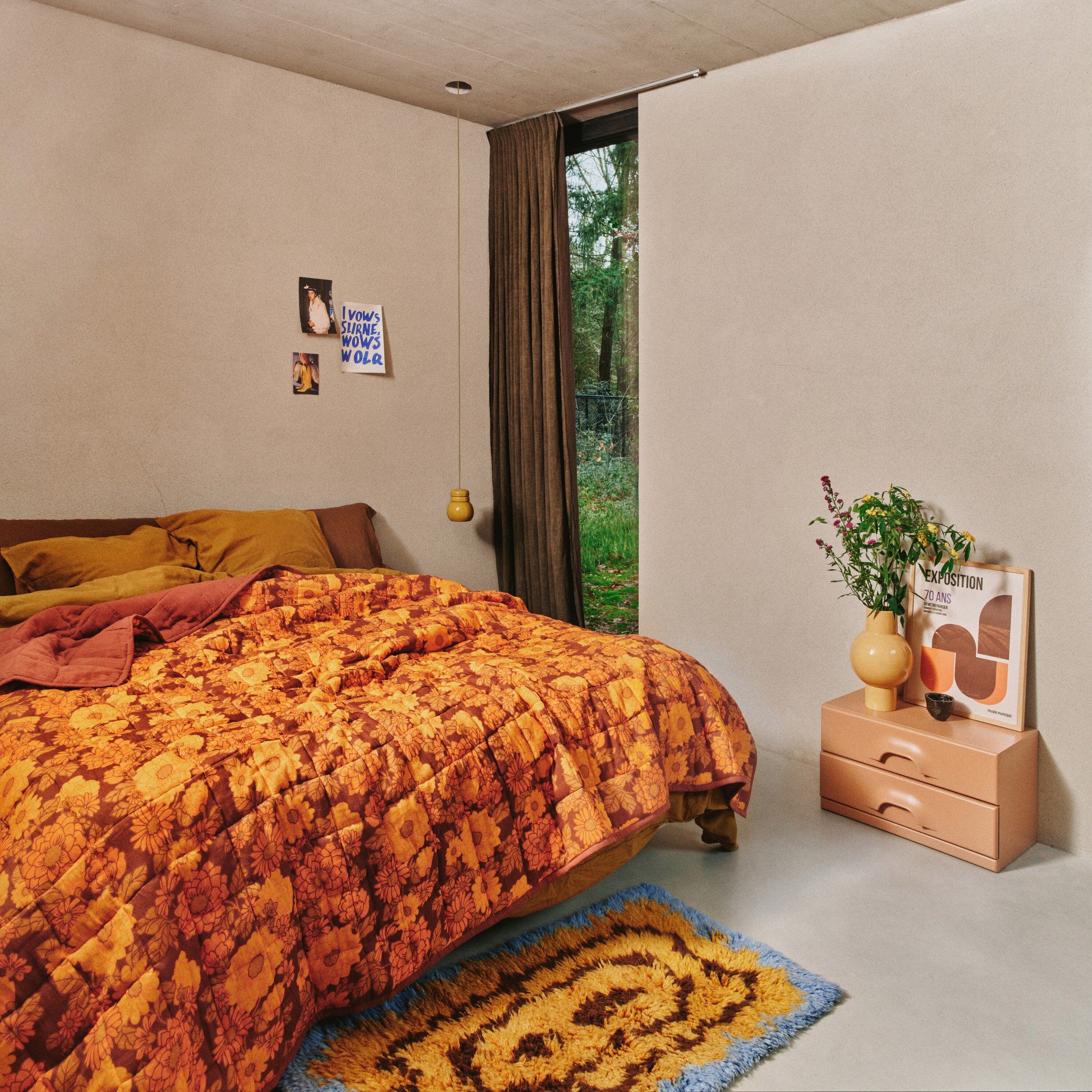 HKliving Woolen Vloerkleed 60 x 115 cm - Funk