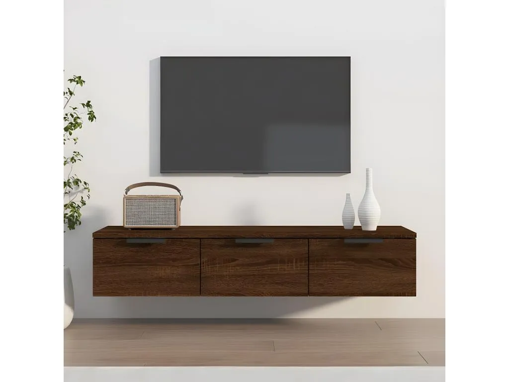 Armario de pared Mobtrendy de ingeniería Mobtrendy marrón 102x30x20 cm emtk41374