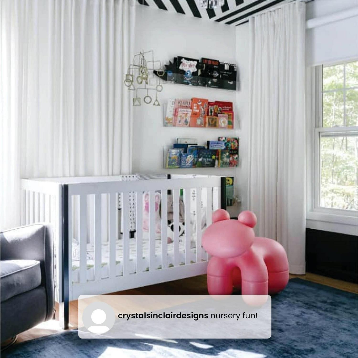 Delta Children Milo 3-in-1 Convertible Crib. Greenguard Gold Certified. Bianca White/Grey - Image 7