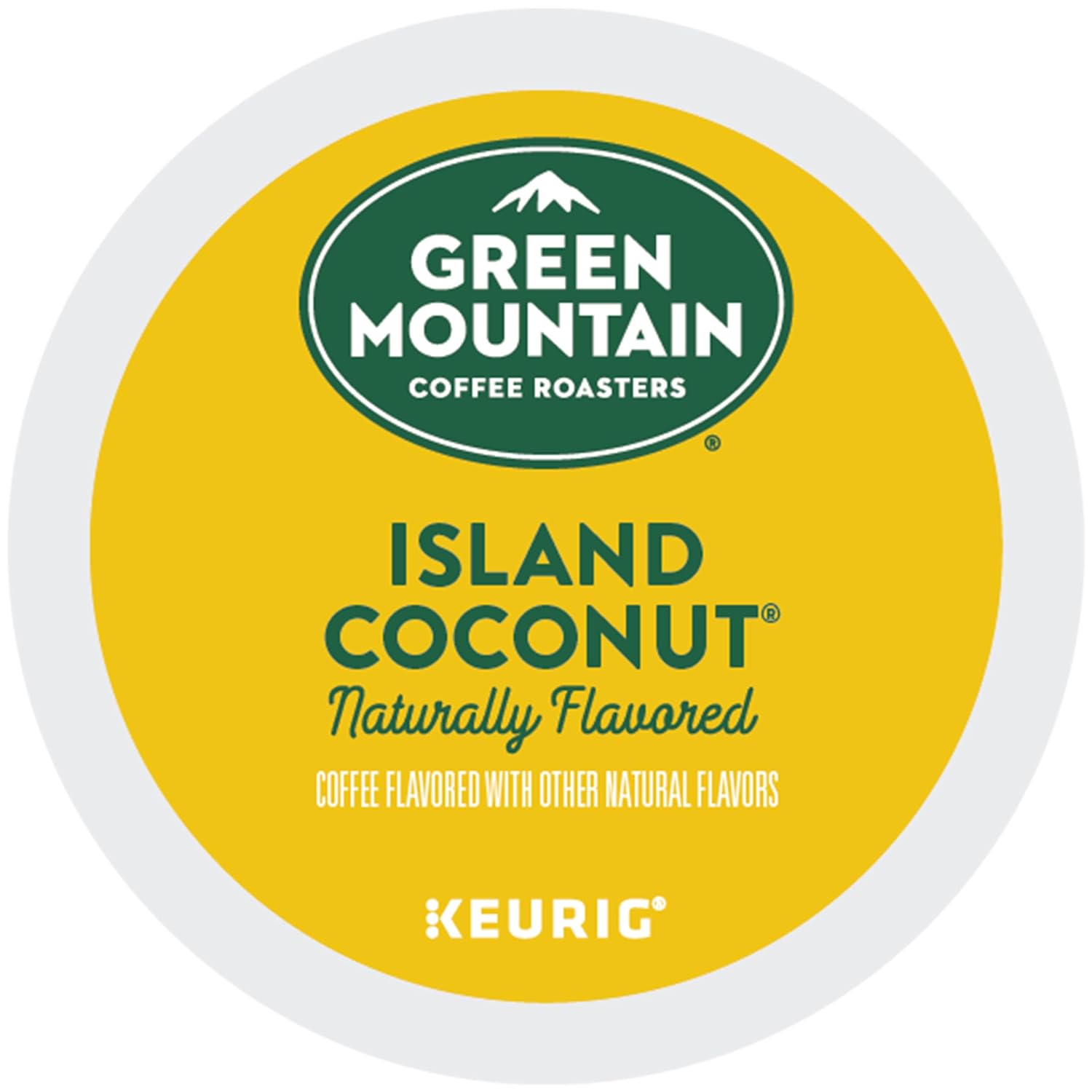 Green Mountain Coffee Roasters Island Coconut. Single-Serve Keurig K-Cup Pod. Flavored Light Roast Coffee. 24 Count (Pack of 1)