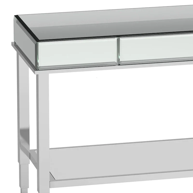 iNSPIRE Q Bold Camille Mirrored Console Table TV Stand with Drawer