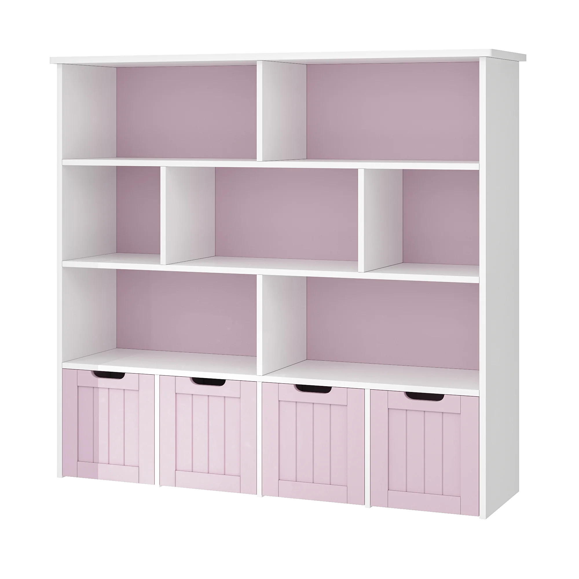 Homfa 7 Cube Toy Storage Organizer, Kids Geometric Bookcase and Bookshelf with 4 Drawers, White - Image 29