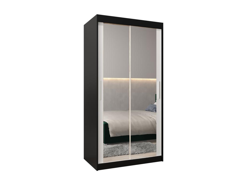 Armario Nestleare 3 de puertas correderas 200/100/62 2 puertas negro/blanco