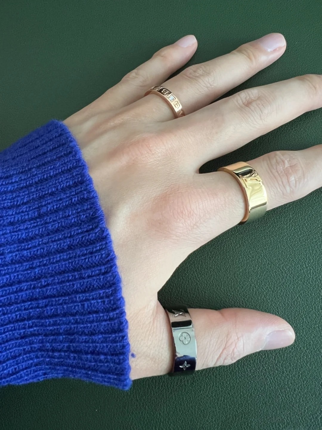 Louis Vuitton Unisex Wide Band Couple Ring - Original Replica Club