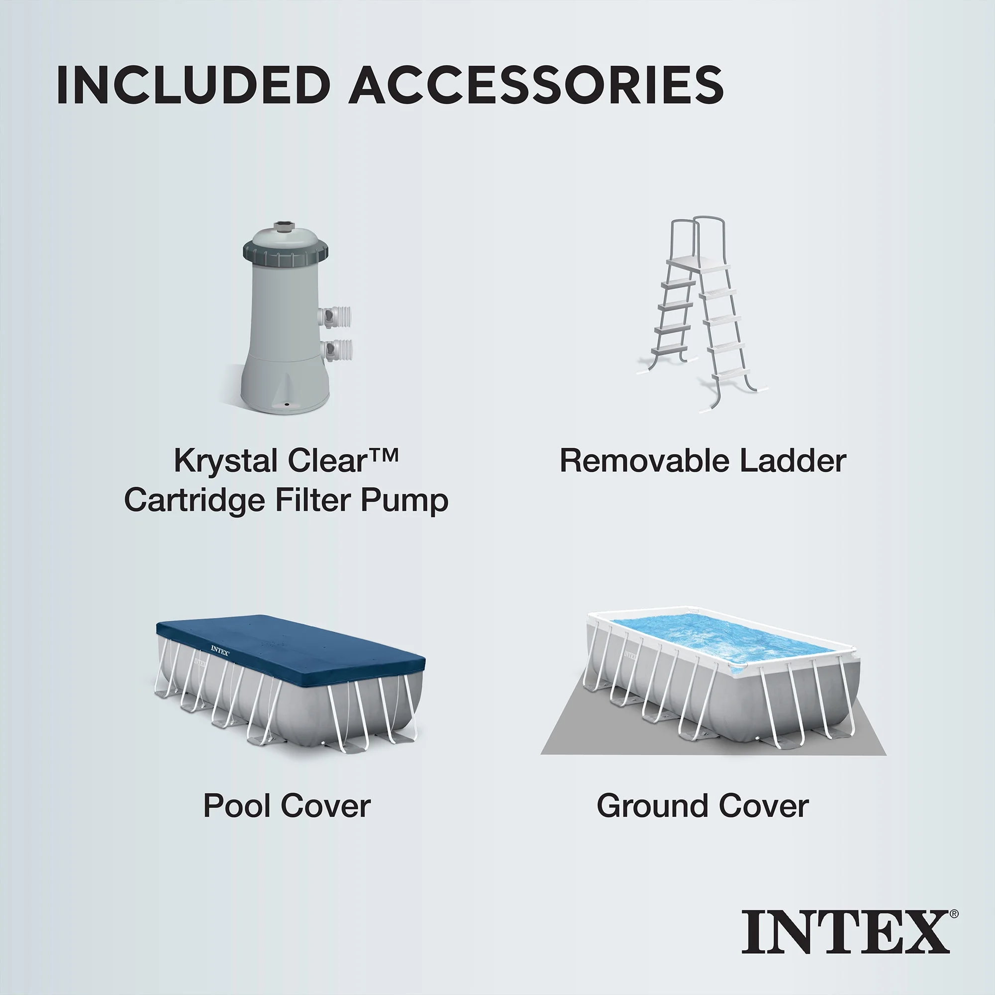 Open Box Intex 16' x 42" Prism Frame Rectangular Above Ground Swimming Pool Set - Image 3