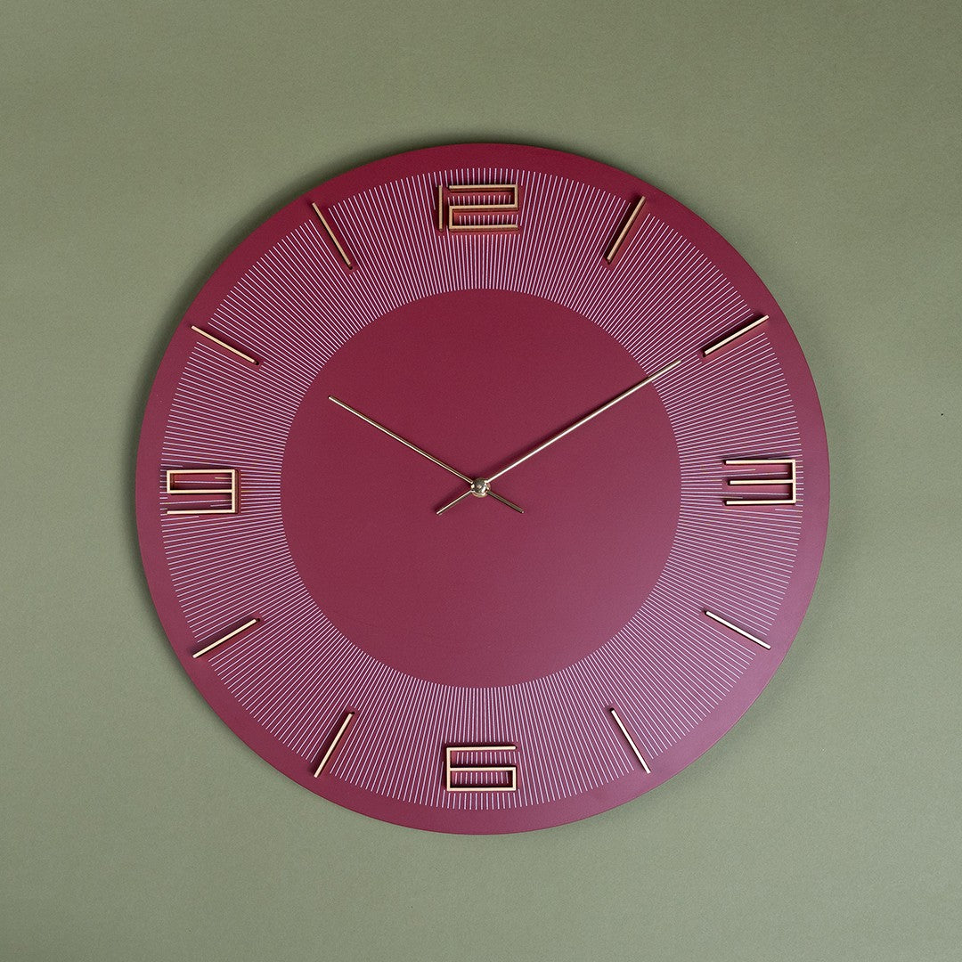 Wandclock Leonardo rood Kare Design