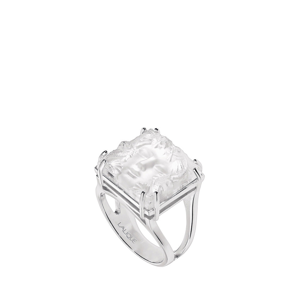 BAGUE ARÉTHUSE - CRISTAL INCOLORE, ARGENT