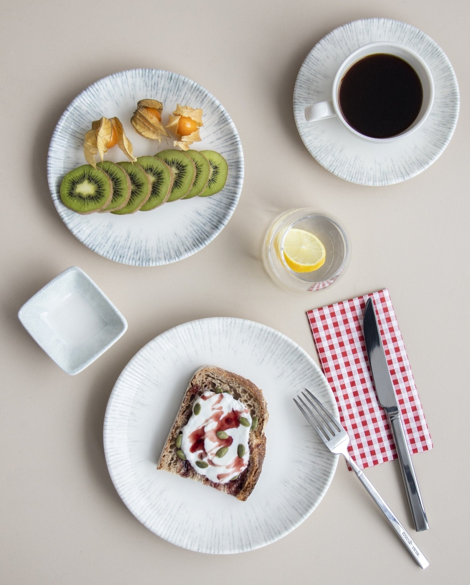 Bonna Dinerbord - Iris - Porselein - 25 cm - set van 6