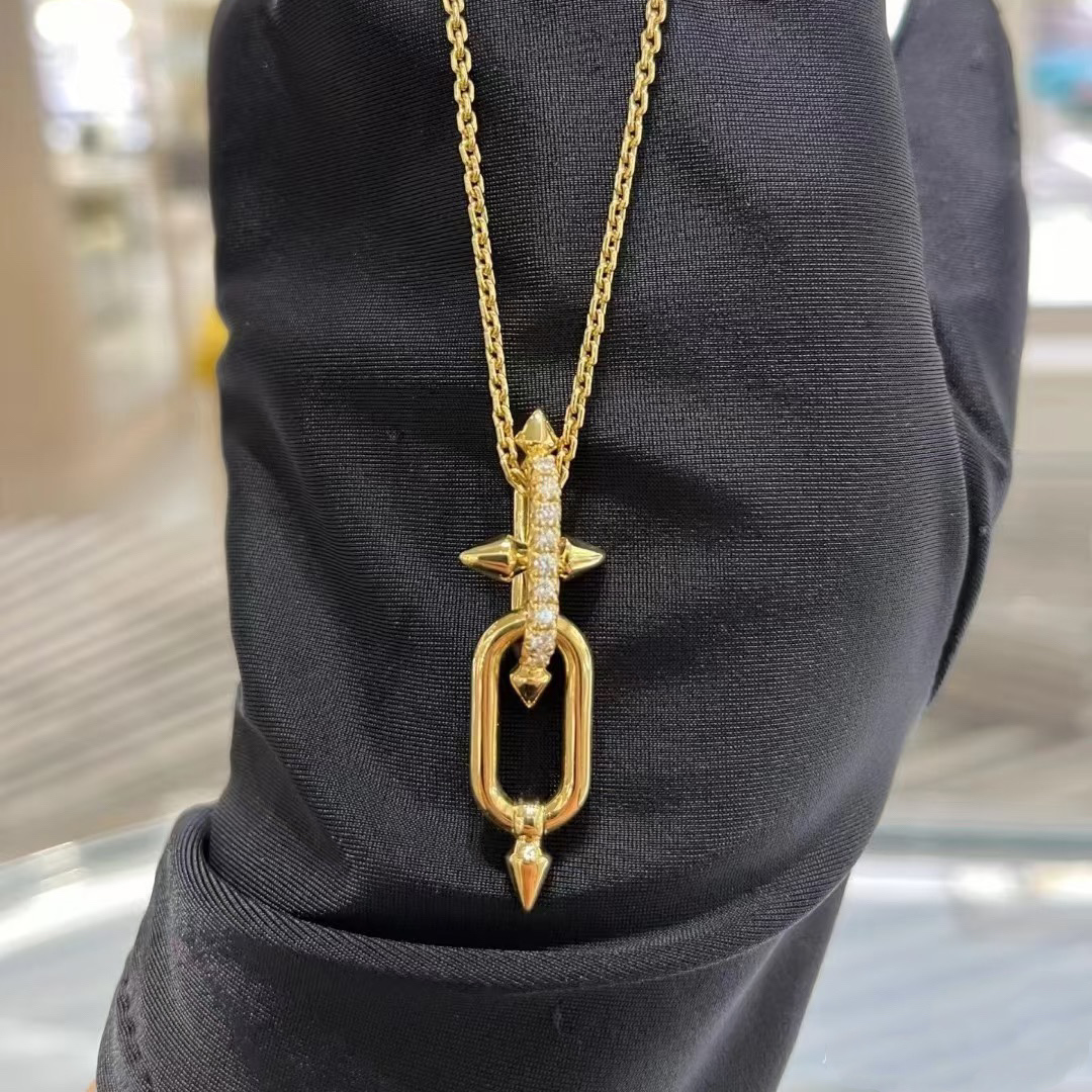 Tiffany Titan by Pharrell Williams Pendant Necklace in Yellow Gold - Original Replica Club