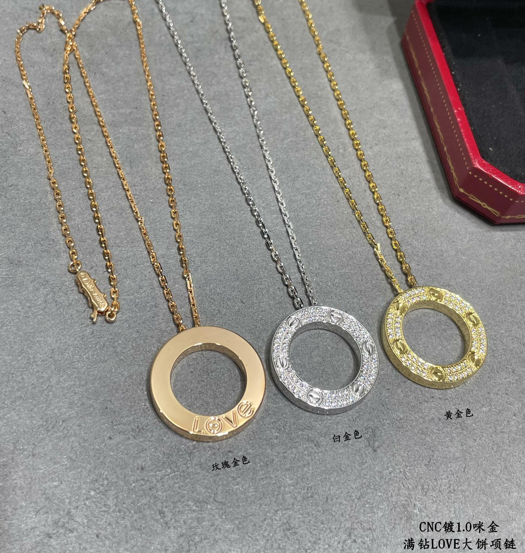 Cartier Diamond Paved LEVE LOVE Pendant Necklace - Original Replica Club