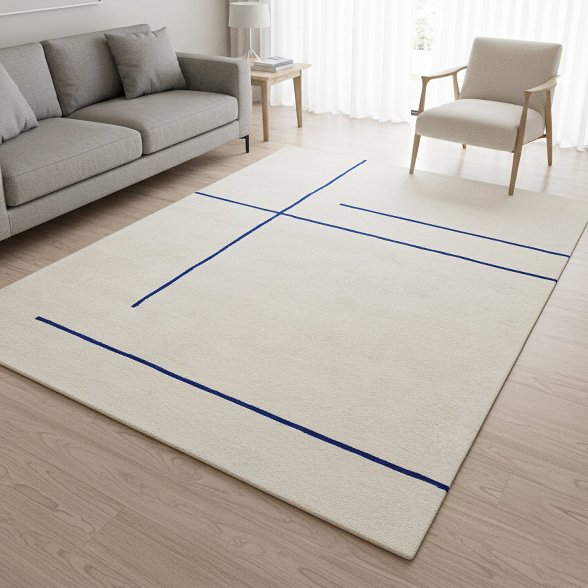 Blokker Line Vloerkleed 200 x 300 cm - Blauw
