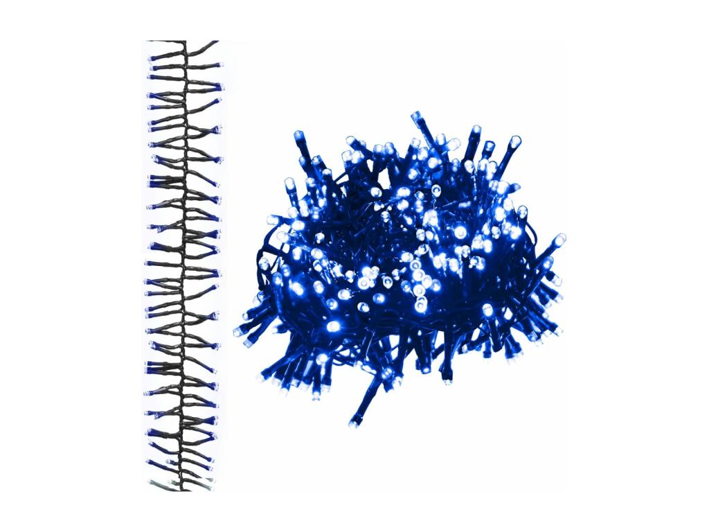 Tira de luces de racimo con 3000 LED PVC azul 23 m