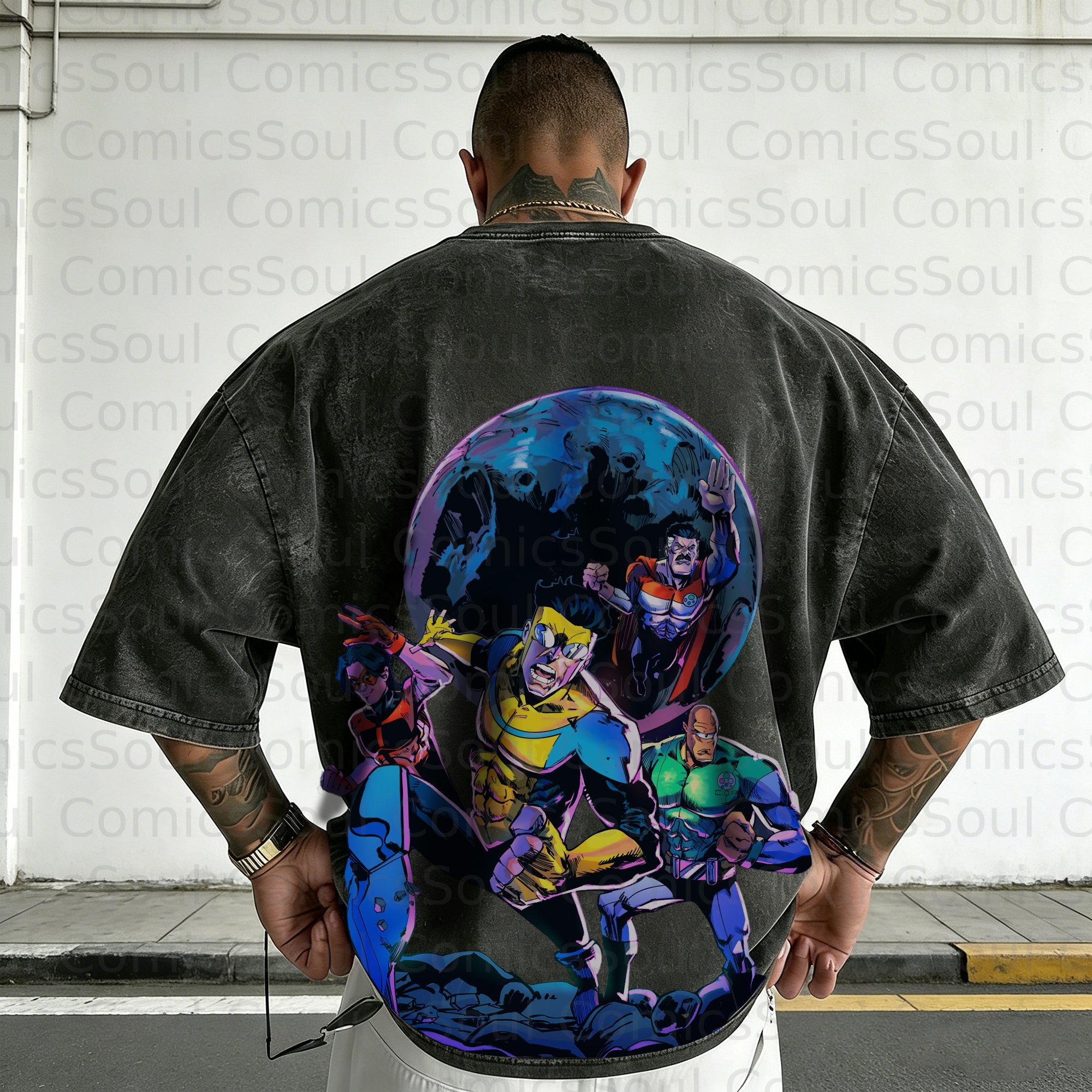 Unisex Anime Inspired Vintage Washed T-Shirt