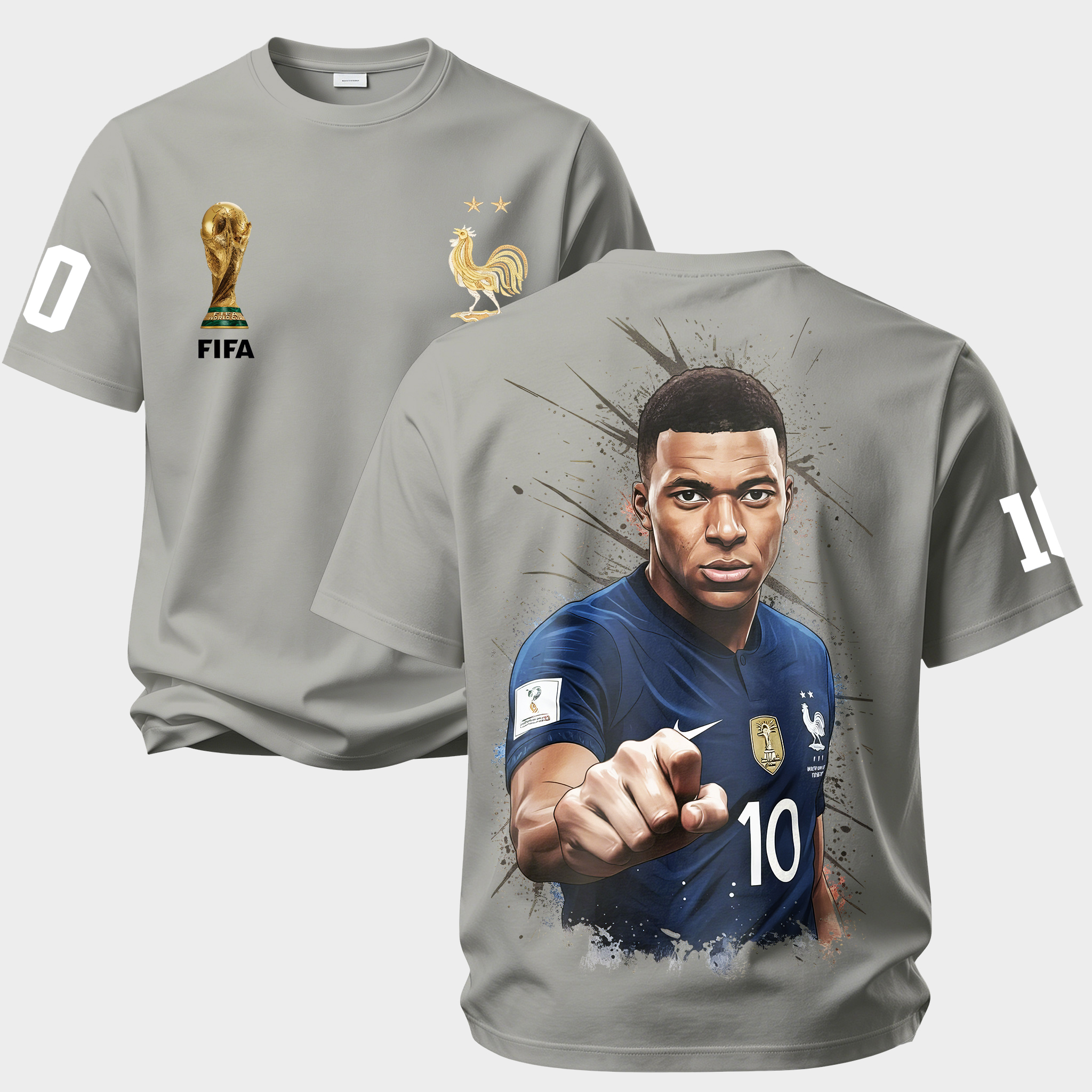 Soccer Star Pointing Finger Printed Unisex Oversized T-shirt