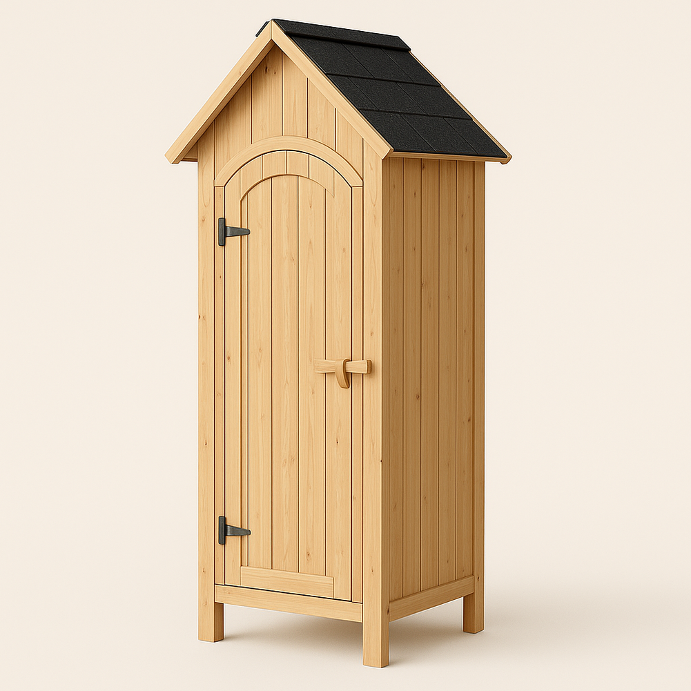 Organizador de almacenamiento armario exterior madera 195x95x94 cm roble jardín impermeable seguridad