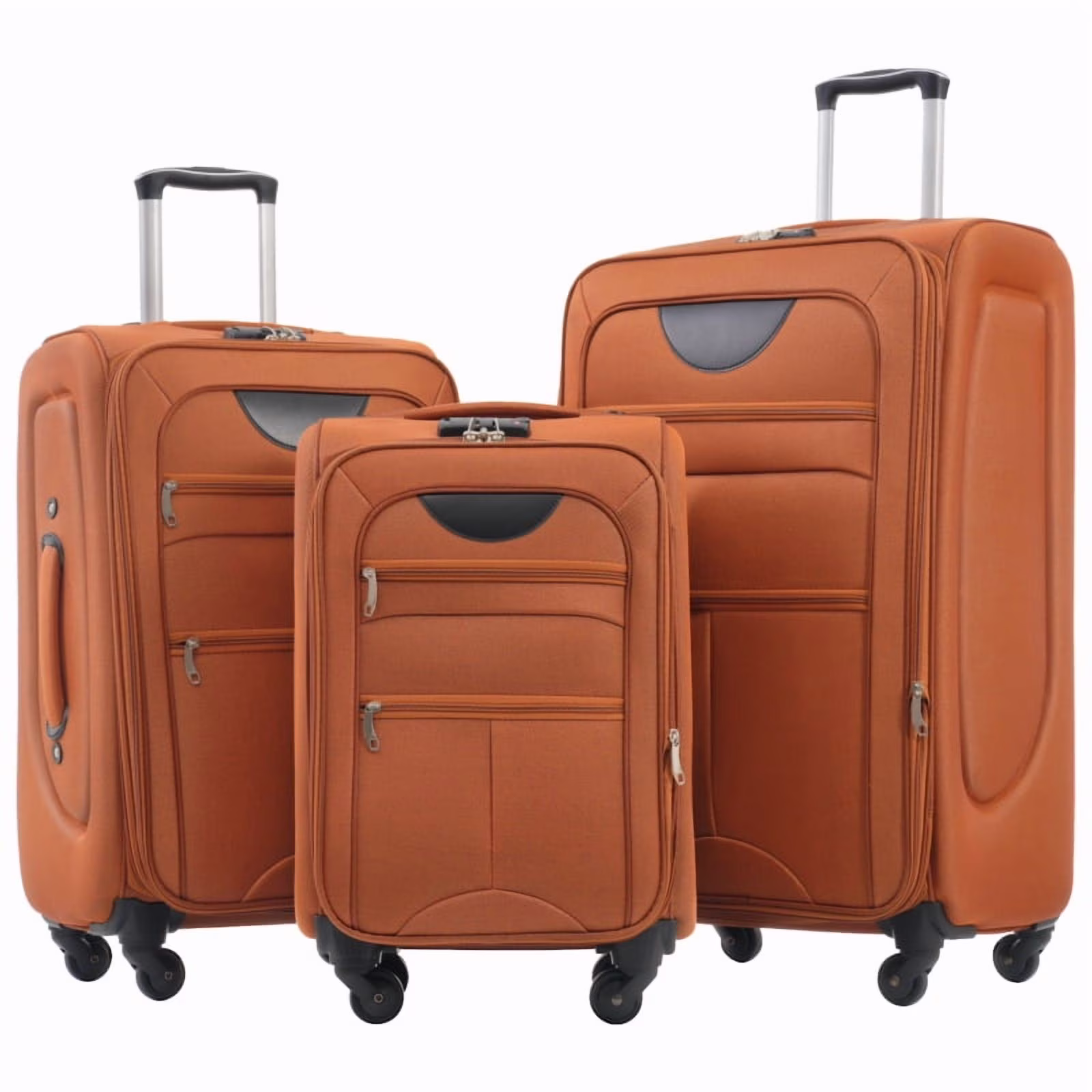 Softside Luggage Expandable 3 Piece Set Suitcase Upright Spinner Softshell Lightweight Luggage Travel Set - Image 5