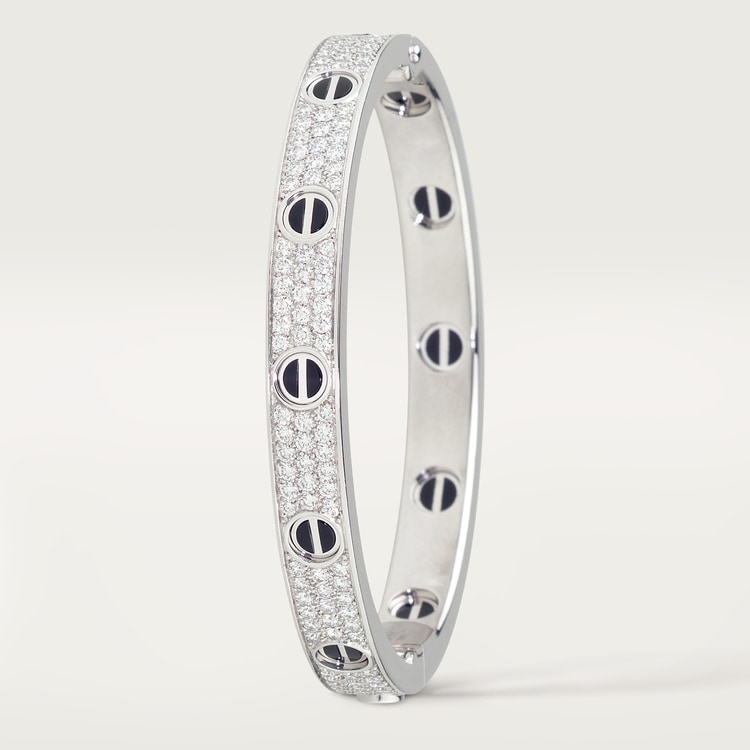 Replicate LOVE bracelet, classic model, paved, ceramic(1:1 replica) - Original Replica Club
