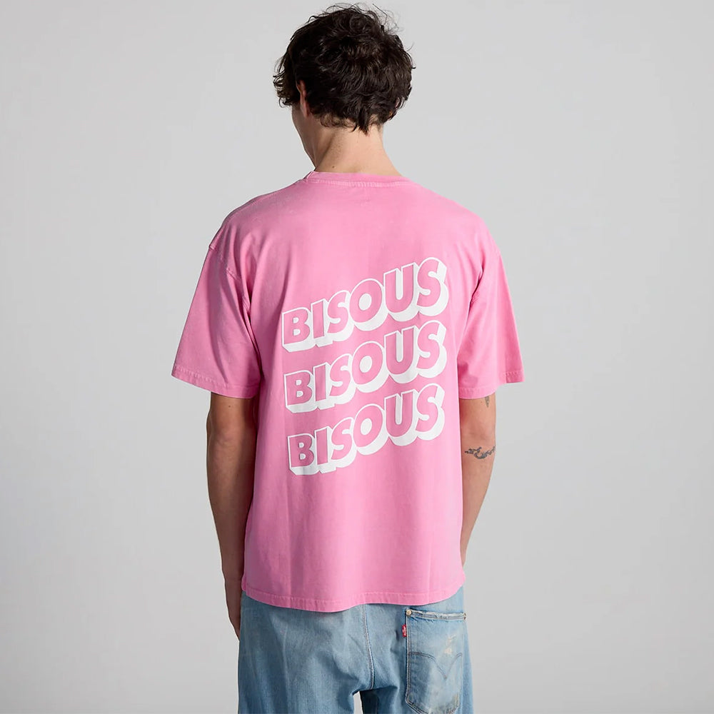 Bisous Skateboard - T-shirt Sonics - Rose Clair